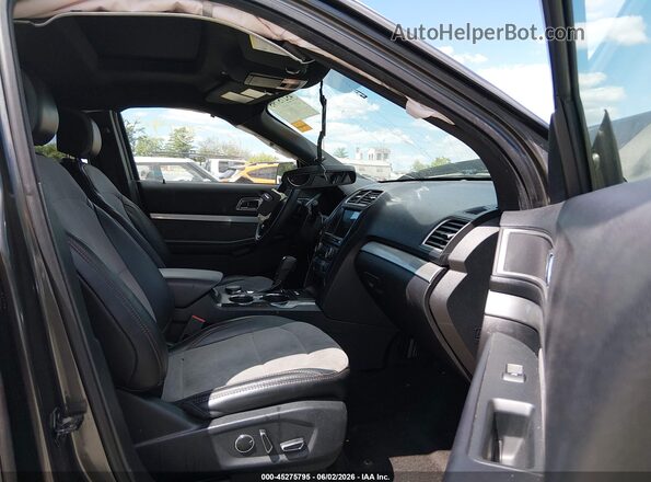 1FM5K8D84HGD83213 2017 FORD EXPLORER Gray Вид салону спереду