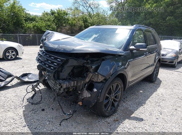 1FM5K8D84HGD83213 2017 FORD EXPLORER Gray Передня ліва чверть