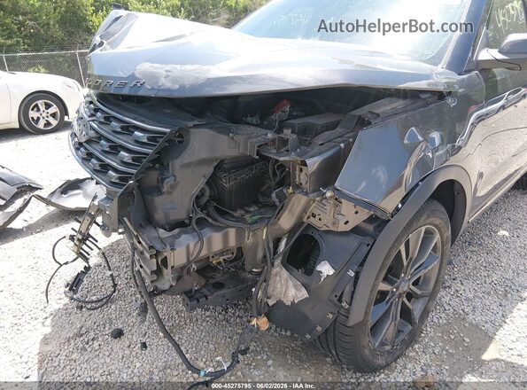 1FM5K8D84HGD83213 2017 FORD EXPLORER Gray Вид спереду
