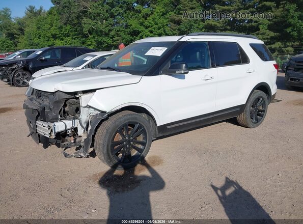 1FM5K8D84JGA24398 2018 FORD EXPLORER White Առջևի ձախ երեք քառորդ տեսարան