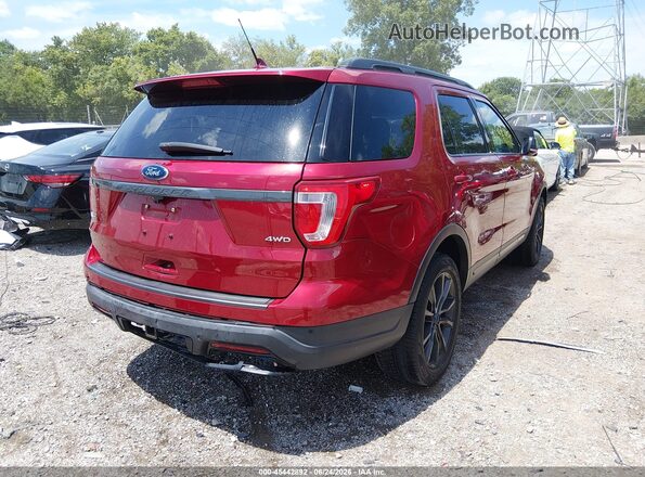 1FM5K8D84KGA72730 2019 FORD EXPLORER Красный Задняя правая четверть