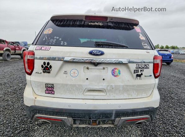 1FM5K8D85GGD06204 2016 FORD EXPLORER White Rear view
