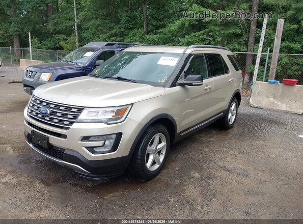 1FM5K8D85HGD36532 2017 FORD EXPLORER Gold Առջևի ձախ երեք քառորդ տեսարան