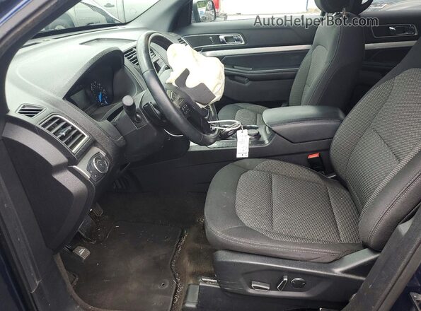 1FM5K8D85HGE32368 2017 FORD EXPLORER Blue Widok wnętrza z przodu