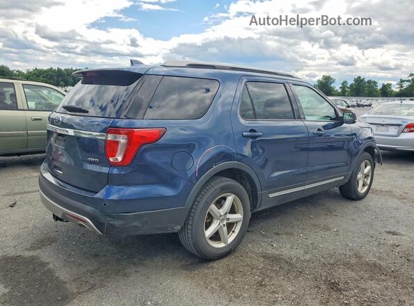 1FM5K8D85HGE32368 2017 FORD EXPLORER Blue Tył prawy