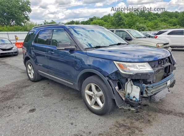 1FM5K8D85HGE32368 2017 FORD EXPLORER Blue Przód prawy