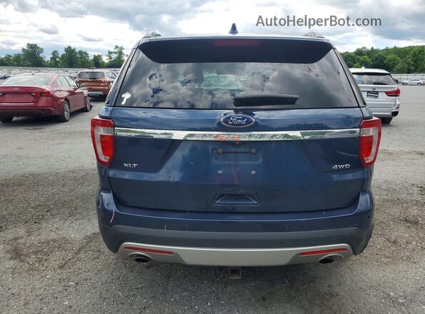 1FM5K8D85HGE32368 2017 FORD EXPLORER Blue Widok z tyłu