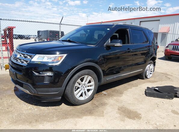 1FM5K8D85JGA61654 2018 FORD EXPLORER Black წინა მარცხენა ხედი სამი მეოთხედიდან