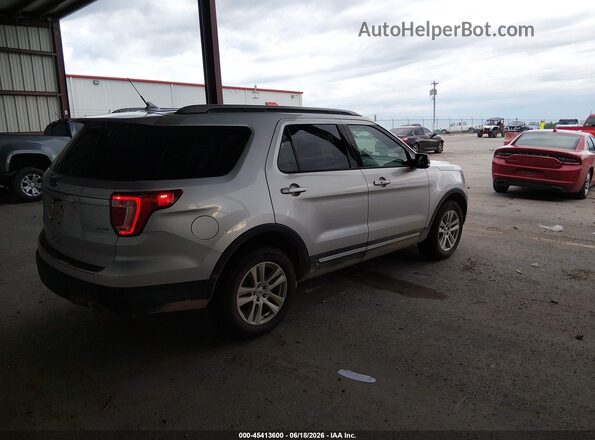 1FM5K8D85JGC07101 2018 FORD EXPLORER Silver Trasero derecho
