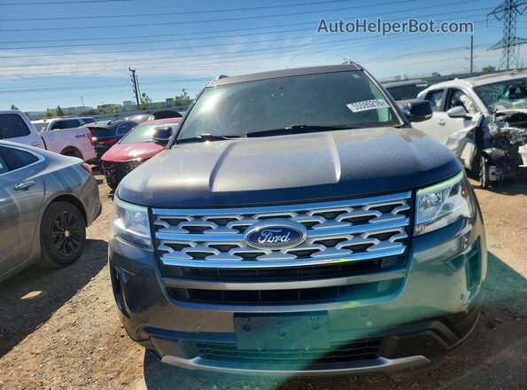 1FM5K8D85JGC77116 2018 FORD EXPLORER Gray Front view