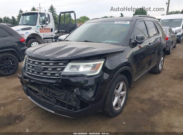1FM5K8D86HGA52147 2017 FORD EXPLORER Black Vista tres cuartos delantera izquierda