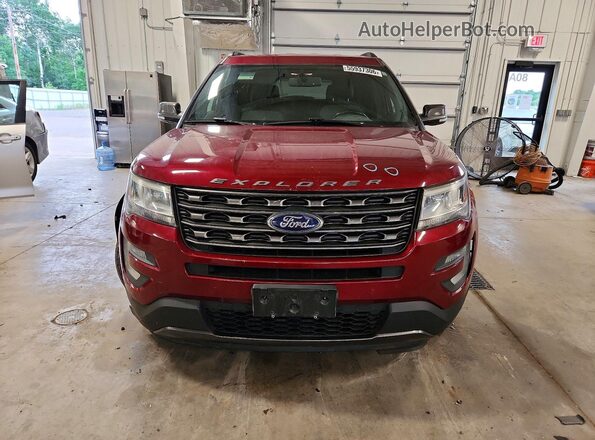 1FM5K8D86HGC61856 2017 FORD EXPLORER Красный Вид спереди
