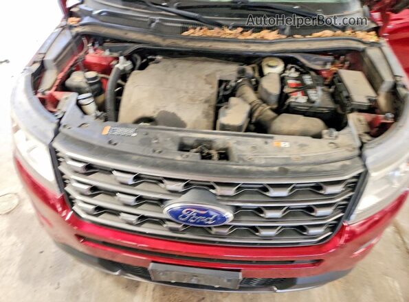 1FM5K8D86HGC61856 2017 FORD EXPLORER Красный Вид подкапотного пространства
