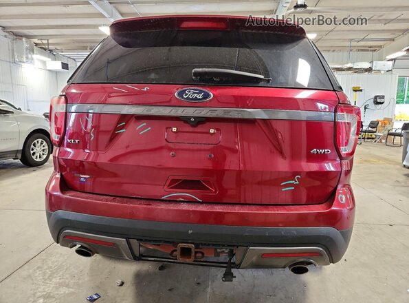 1FM5K8D86HGC61856 2017 FORD EXPLORER Красный Вид сзади