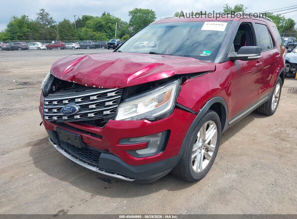 1FM5K8D86HGC64966 2017 FORD EXPLORER Red Widok z przodu