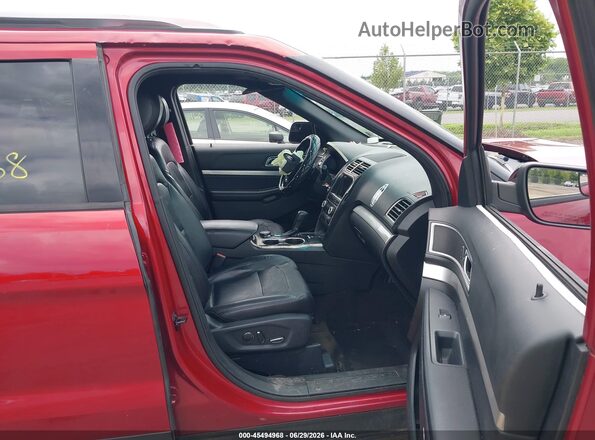 1FM5K8D86HGC64966 2017 FORD EXPLORER Red Widok wnętrza z przodu