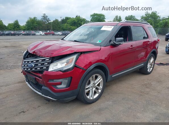 1FM5K8D86HGC64966 2017 FORD EXPLORER Red Przód lewy