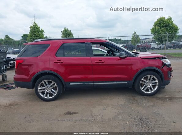 1FM5K8D86HGC64966 2017 FORD EXPLORER Red Widok zestawu wskaźników