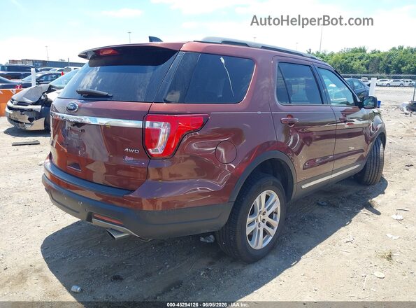 1FM5K8D86JGA11488 2018 FORD EXPLORER Maroon უკანა მარჯვენა