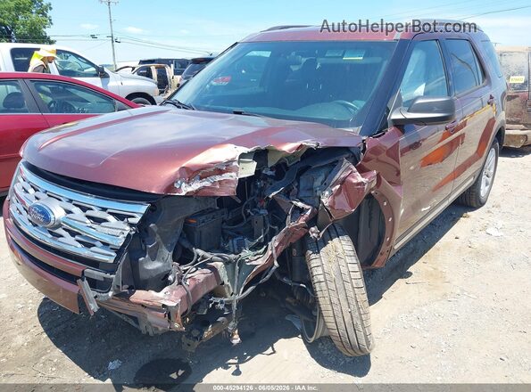1FM5K8D86JGA11488 2018 FORD EXPLORER Maroon წინა ხედი