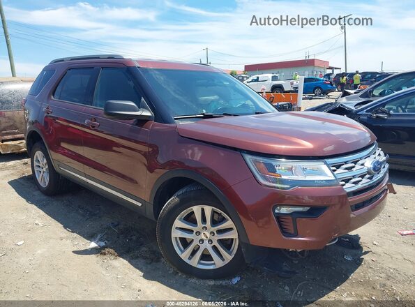 1FM5K8D86JGA11488 2018 FORD EXPLORER Maroon უკანა სალონის ხედი