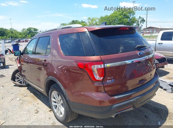 1FM5K8D86JGA11488 2018 FORD EXPLORER Maroon უკანა მარცხენა