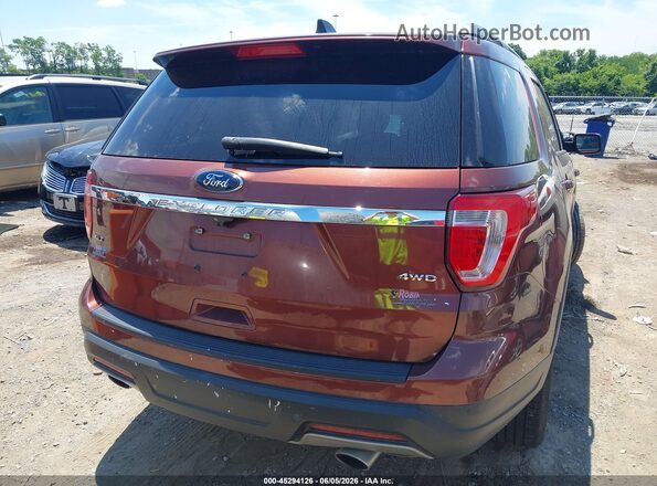 1FM5K8D86JGA11488 2018 FORD EXPLORER Maroon 