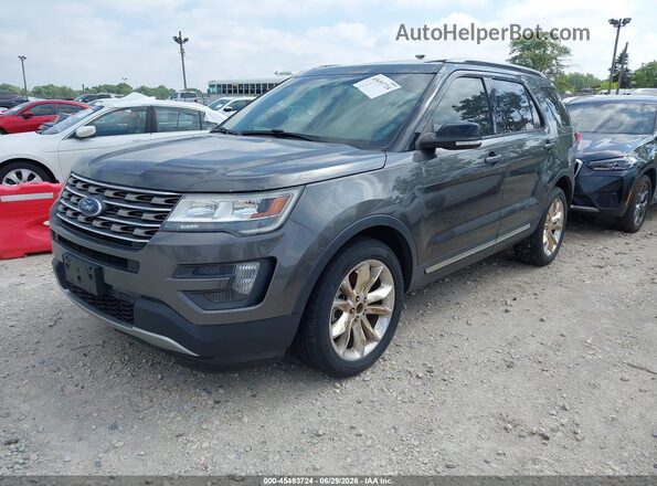 1FM5K8D87GGA17292 2016 FORD EXPLORER Gray Передня ліва чверть