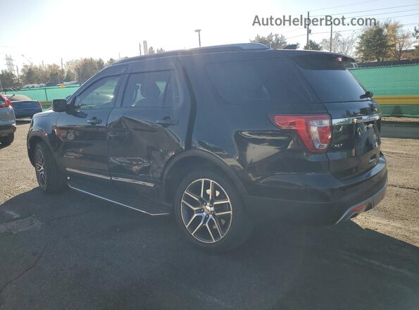 1FM5K8D87GGA43858 2016 FORD EXPLORER Черный Задняя левая четверть