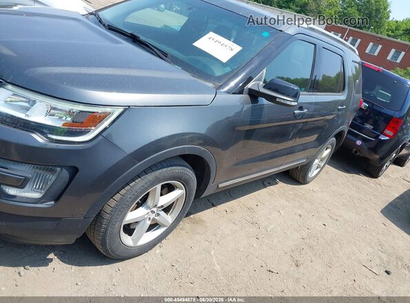 1FM5K8D87HGA91314 2017 FORD EXPLORER Gray Передня ліва чверть