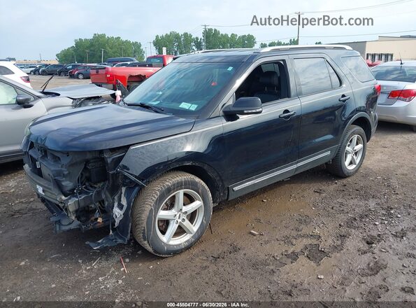 1FM5K8D87HGD82265 2017 FORD EXPLORER Black Przód lewy