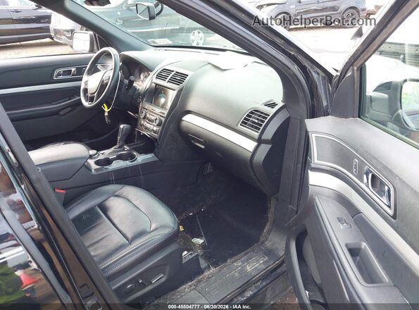 1FM5K8D87HGD82265 2017 FORD EXPLORER Black Widok wnętrza z przodu