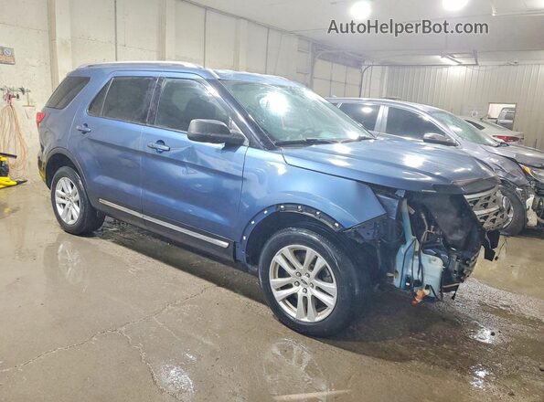 1FM5K8D87JGA33984 2018 FORD EXPLORER Blue წინა მარჯვენა