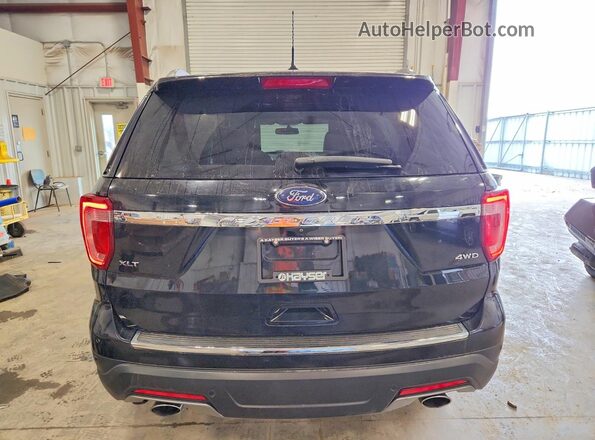 1FM5K8D87JGC83757 2018 FORD EXPLORER Black უკანა ხედი