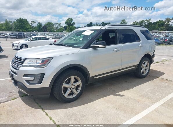 1FM5K8D88HGC79307 2017 FORD EXPLORER Silver წინა მარცხენა ხედი სამი მეოთხედიდან