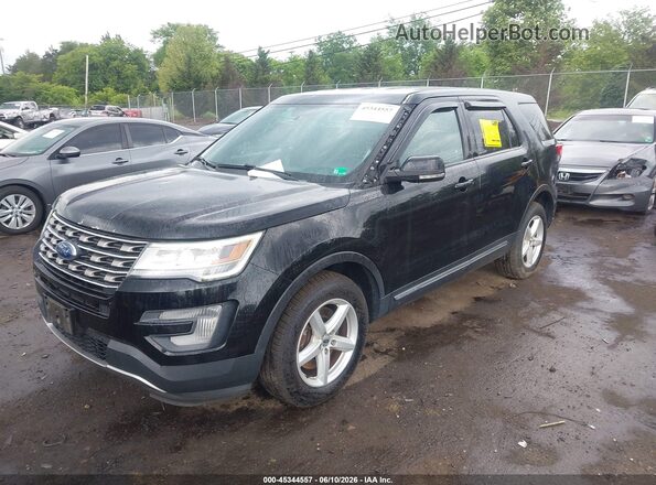 1FM5K8D88HGD74997 2017 FORD EXPLORER Black წინა მარცხენა ხედი სამი მეოთხედიდან