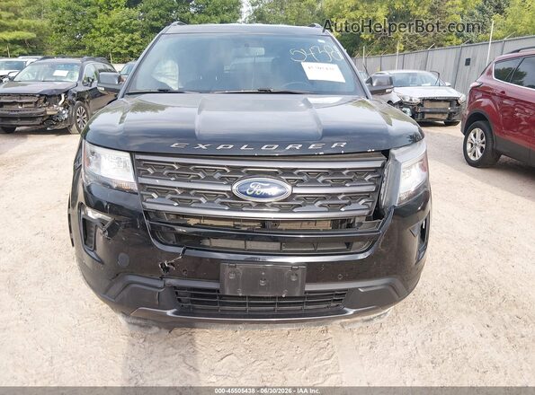 1FM5K8D88JGA68176 2018 FORD EXPLORER Black Вид щитка приладів