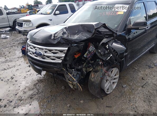 1FM5K8D88JGB73333 2018 FORD EXPLORER Black Vista frontal