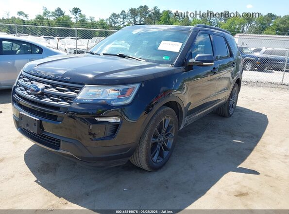 1FM5K8D88JGC24717 2018 FORD EXPLORER Black წინა მარცხენა ხედი სამი მეოთხედიდან