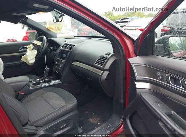1FM5K8D88KGB20228 2019 FORD EXPLORER Red Vista interior delantera