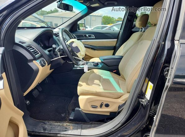 1FM5K8D89GGA71838 2016 FORD EXPLORER Black Вид салону спереду