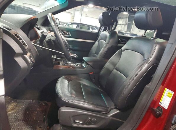 1FM5K8D89HGC60927 2017 FORD EXPLORER Темно-бордовый Вид салона спереди