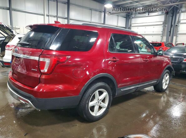 1FM5K8D89HGC60927 2017 FORD EXPLORER Темно-бордовый Задняя правая четверть