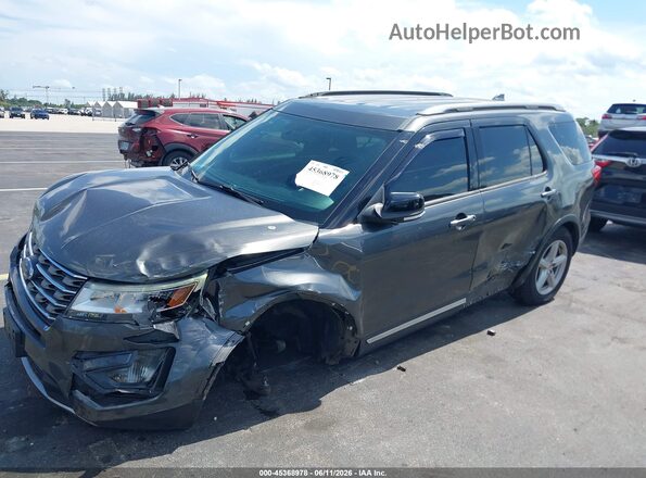 1FM5K8D89HGE18523 2017 FORD EXPLORER Gray Widok z przodu