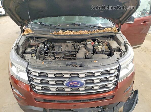 1FM5K8D8XGGC40894 2016 FORD EXPLORER Maroon Engine compartment view