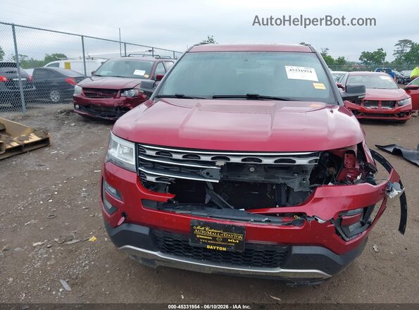 1FM5K8D8XGGD25279 2016 FORD EXPLORER Red ხელსაწყოთა პანელის ხედი