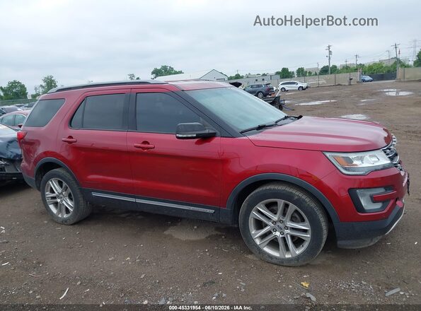 1FM5K8D8XGGD25279 2016 FORD EXPLORER Red უკანა სალონის ხედი