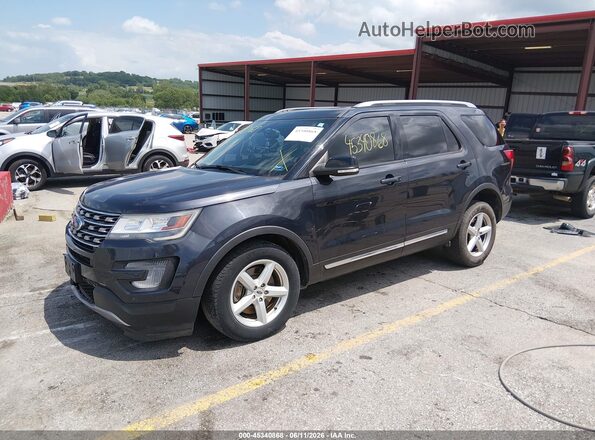 1FM5K8D8XHGC13311 2017 FORD EXPLORER Black წინა მარცხენა ხედი სამი მეოთხედიდან