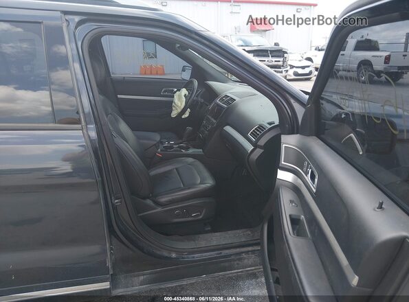 1FM5K8D8XHGC13311 2017 FORD EXPLORER Black წინა სალონის ხედი