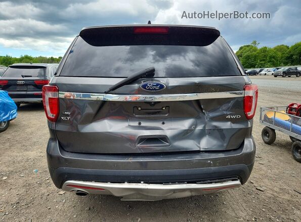 1FM5K8D8XHGD47056 2017 FORD EXPLORER Charcoal Rear view